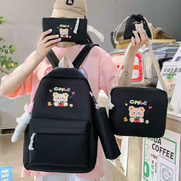 4-in-1 School Bag Set – Backpack, Tote, Crossbody & Pencil Case - Image 4