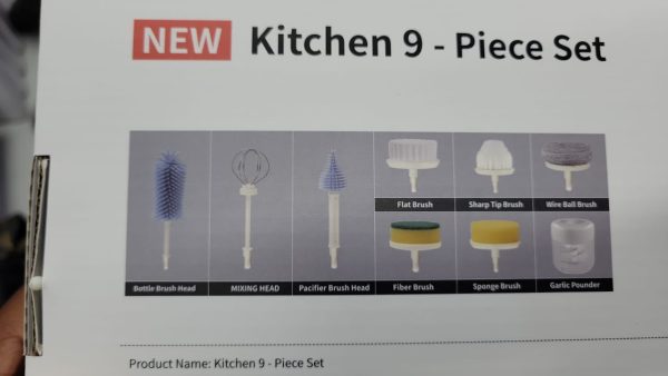 Multifunctional 9-in-1 Wireless Electric Cleaning Brush - Image 2
