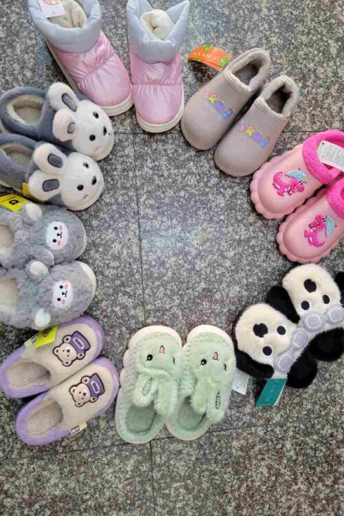 Fluffy Little Kids’ Indoor Shoes – Mixed