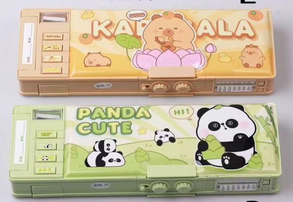 Password Pencil Box with Built-in Sharpener & Eraser Storage