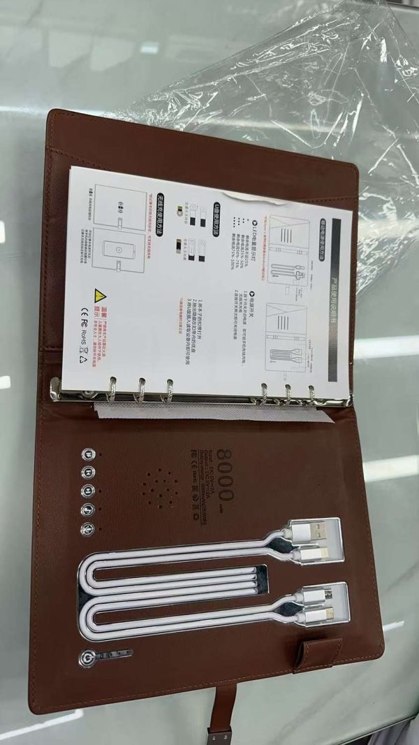 Smart Power Notebook – Wireless Charging & Power Bank