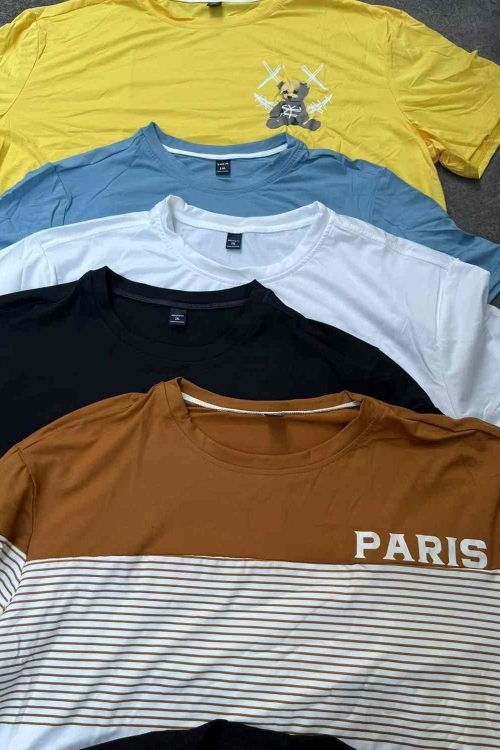 Cotton Blend Unisex T-Shirts – Mixed Colors & Designs