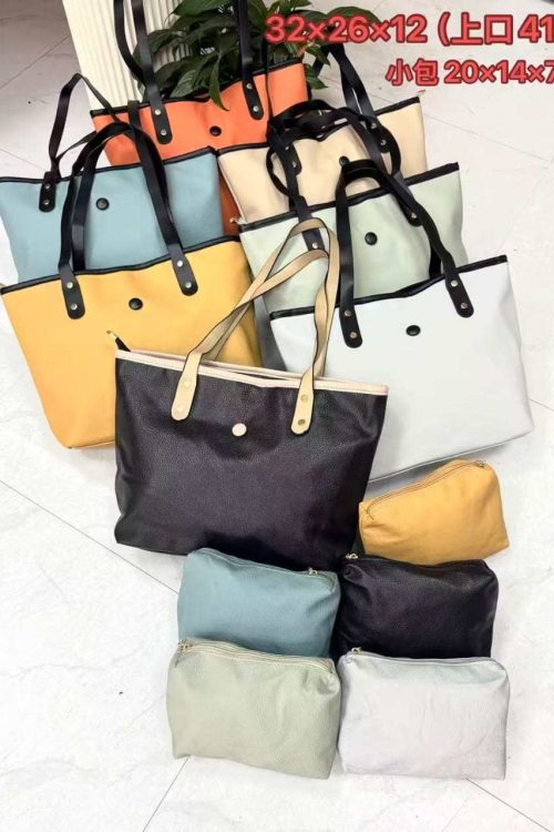 Classy 2-in-1 Ladies’ Tote Bag Set – 7-Colour Collection