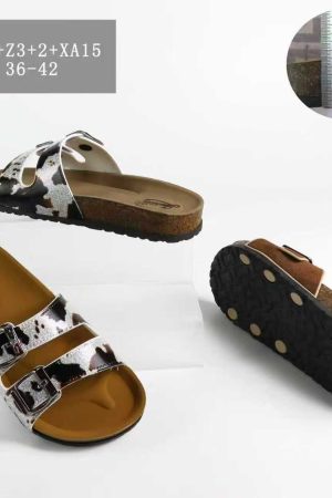 Cow-Hide Classic Twin-Strap Comfort Clogs – Ladies’ Edition