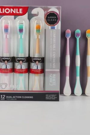 2-in-1 Soft Toothbrush with Tongue Cleaner — 12-Piece Pack — Hot Sale!