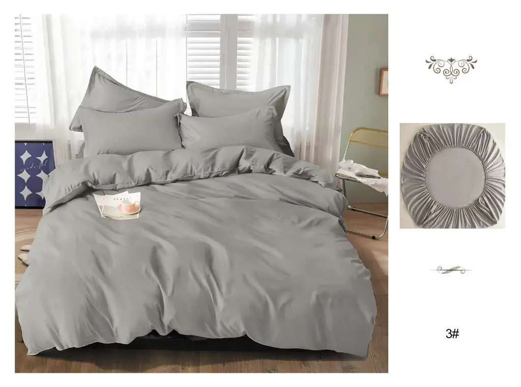 Fitted Bedsheet Set — 100% Pure Cotton (1 Bedsheet + 2 Pillowcases)