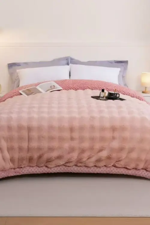 Fleece Blanket — Double-Sided Rabbit Fur King Size
