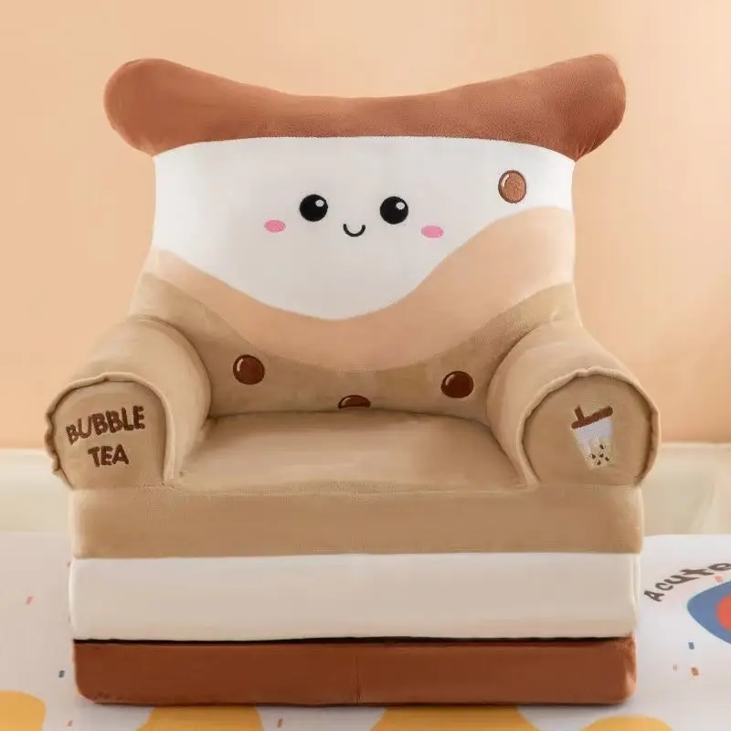 2-in-1 Plush Baby Sofa — Fold-Out Kids Armchair & Lounger - Image 5