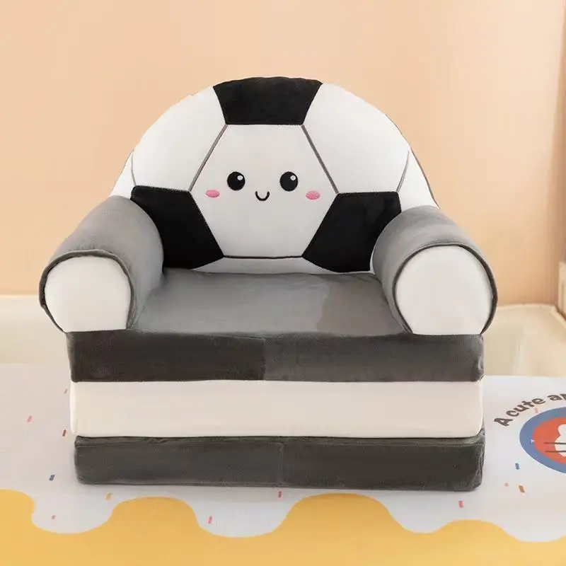2-in-1 Plush Baby Sofa — Fold-Out Kids Armchair & Lounger - Image 3