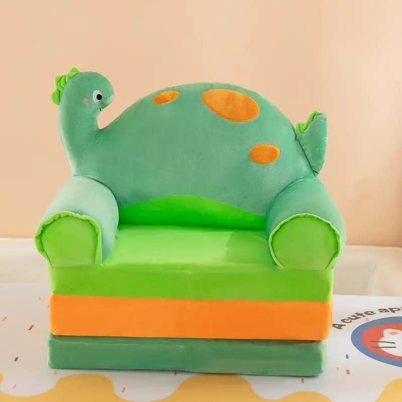 2-in-1 Plush Baby Sofa — Fold-Out Kids Armchair & Lounger - Image 4
