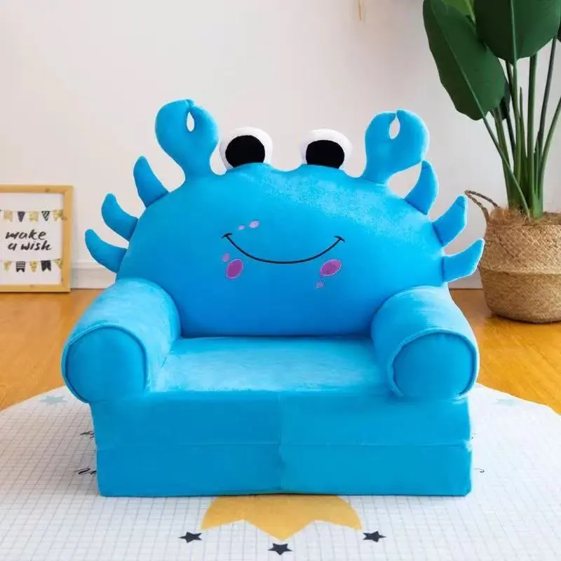 2-in-1 Plush Baby Sofa — Fold-Out Kids Armchair & Lounger - Image 2
