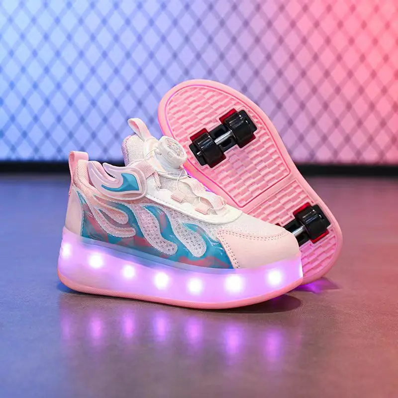 Premium LED Skate Sneakers - USB Rechargeable Size 28-37