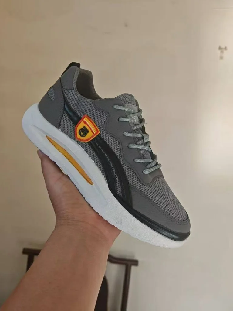 Men's chunky mesh casual sneakers — grey colourway, sizes 39–44