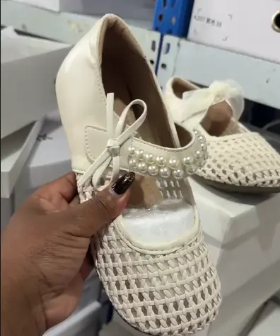 Original Mesh Pearl Mary Jane Flats - Grade A Size 36-42