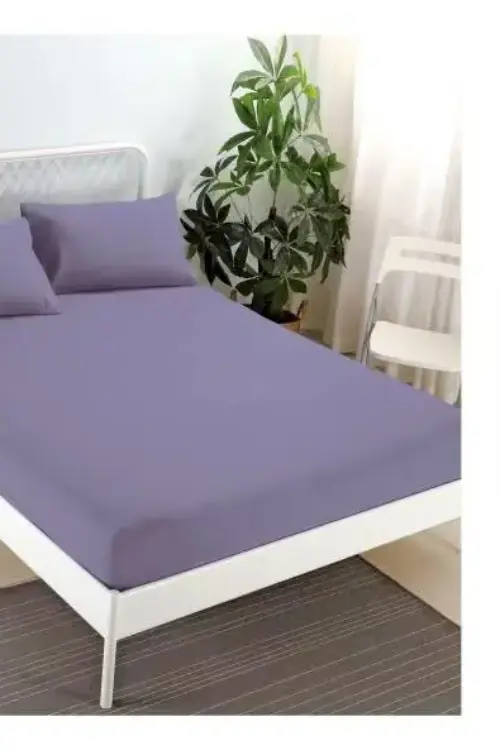 Mattress Cover Set — Pure Cotton Stretch Fit (1 Fitted Cover + 2 Pillow Covers)