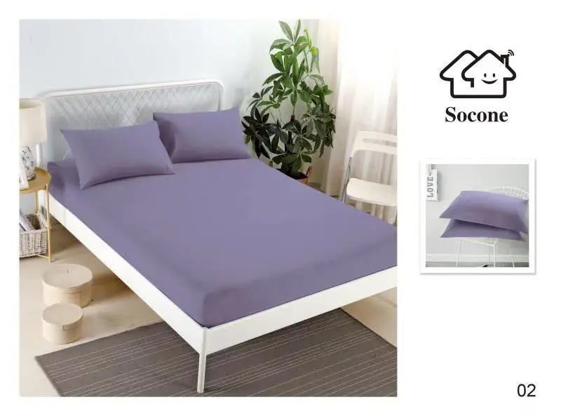 Mattress Cover Set — Pure Cotton Stretch Fit (1 Fitted Cover + 2 Pillow Covers)