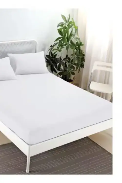 Mattress Cover Set — Pure Cotton Stretch Fit (1 Fitted Cover + 2 Pillow Covers)