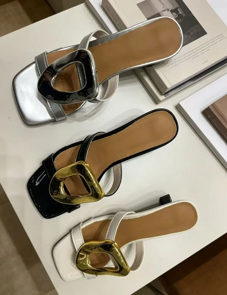 Women’s Square-Toe Thong Mule Sandals – Size 36-40