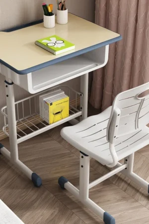 Kids Study Desk & Chair Set — Height Adjustable