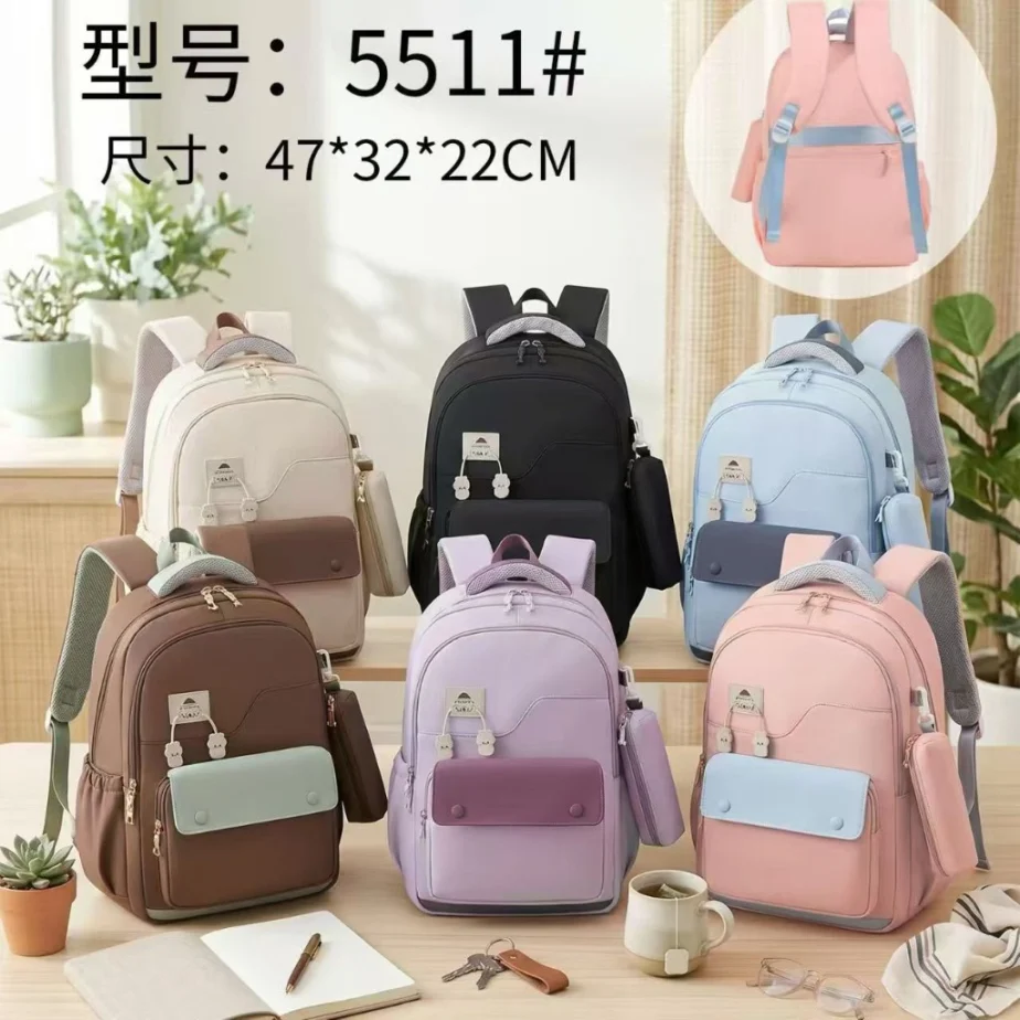 Latest High Quality School Bags with Pencil Pouch
