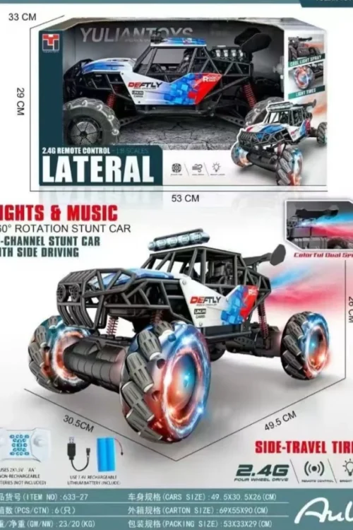 1:8 Scale Lateral Stunt RC Car Side Drive Spray