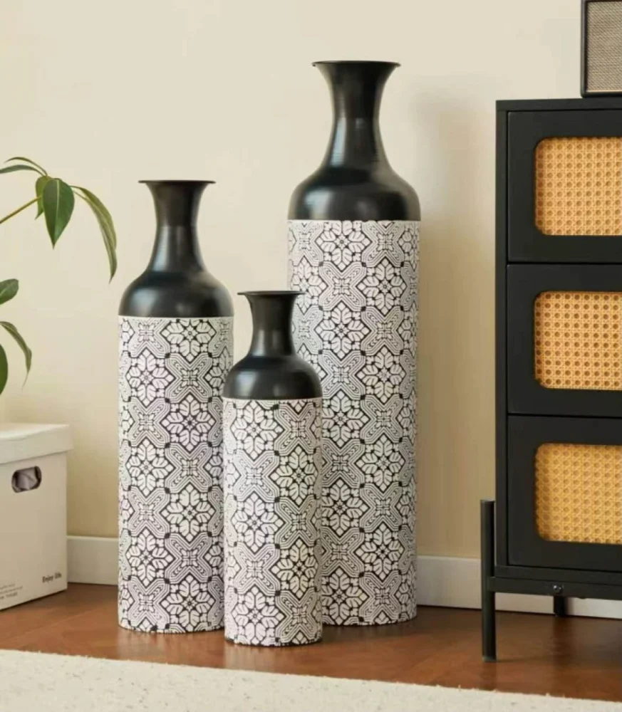 3-piece décor vase set — Design 01 — large medium small wholesale