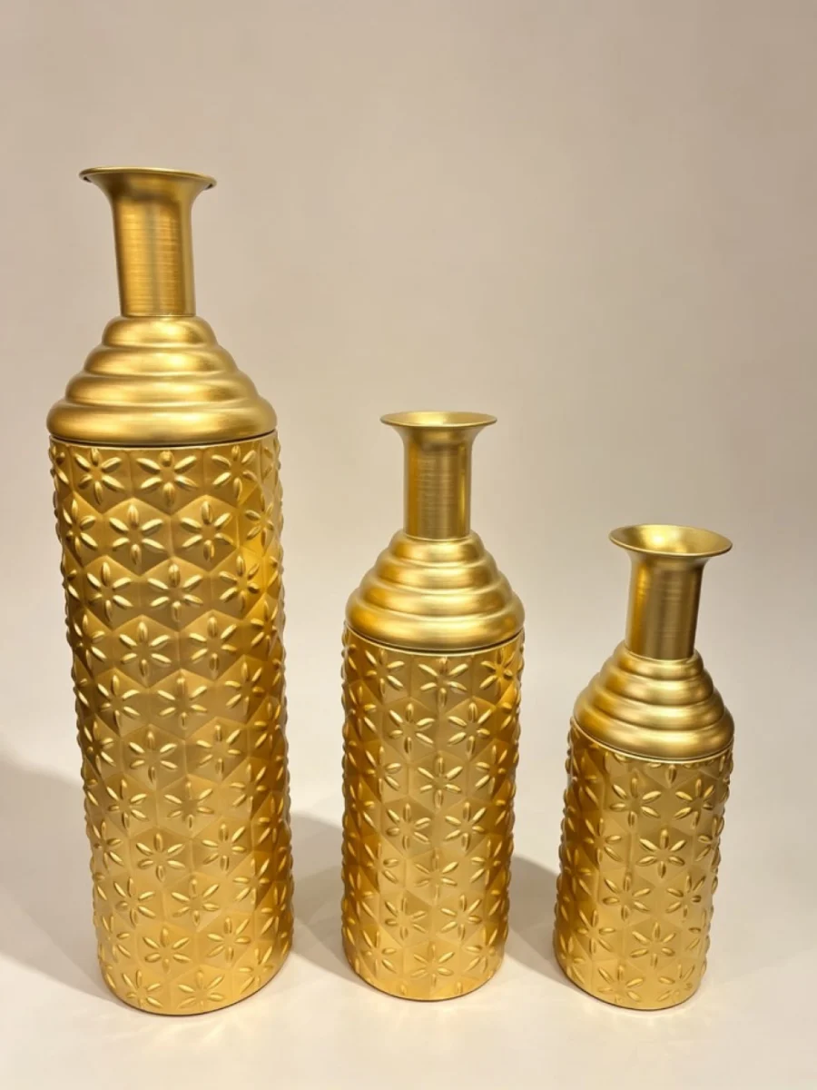 3-piece décor vase set — Design 04 — large medium small wholesale