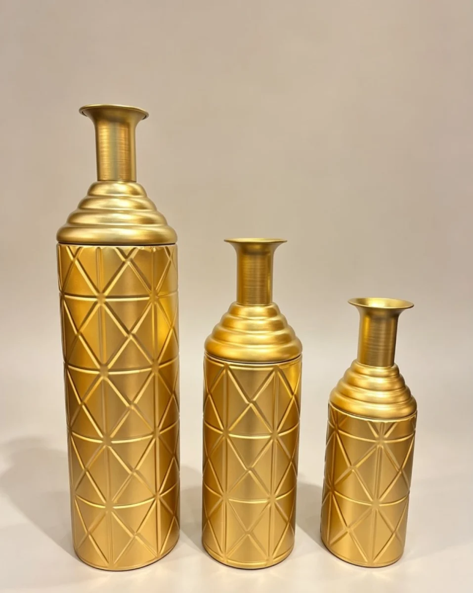3-piece décor vase set — Design 06 — large medium small wholesale