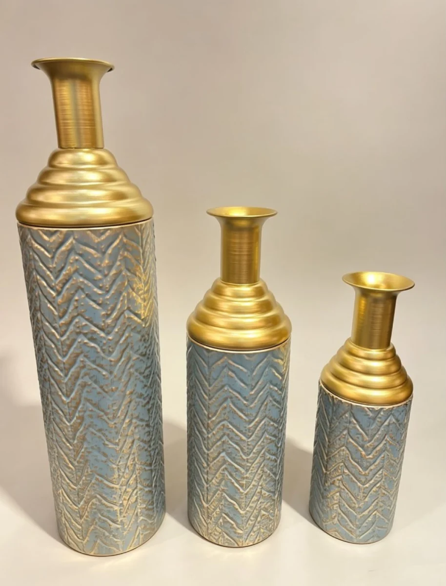 3-piece décor vase set — Design 08 — large medium small wholesale