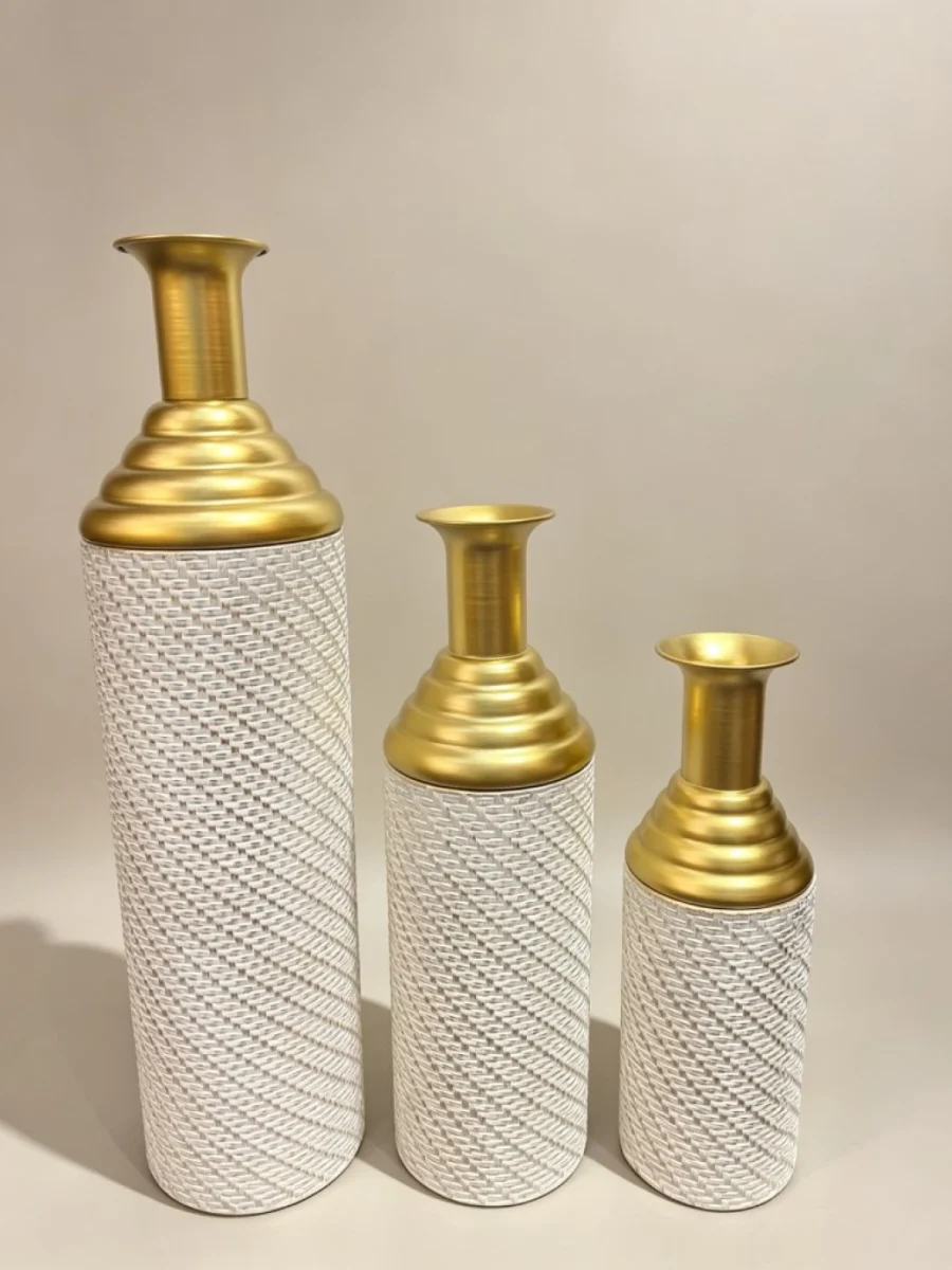 3-piece décor vase set — Design 09 — large medium small wholesale