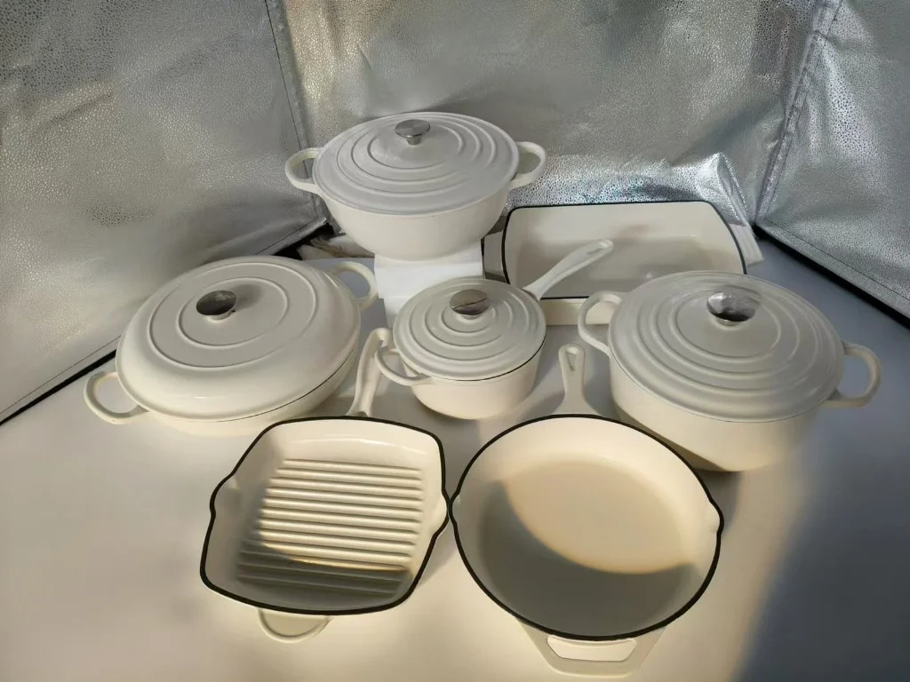 HeatLuxe Original Cast Iron 11-Piece Set — Cream White