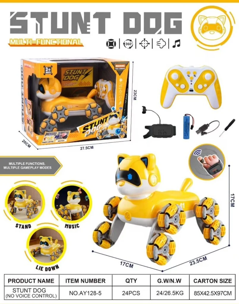 Multifunction Stunt Dog RC Gesture Watch Spray