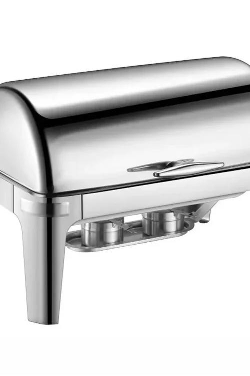Roll Top Chafing Dish Silver Gold