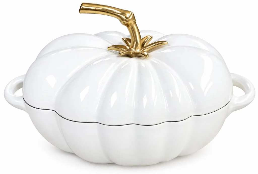 TomatoLuxe Enameled Cast Iron Cocotte — Cream White