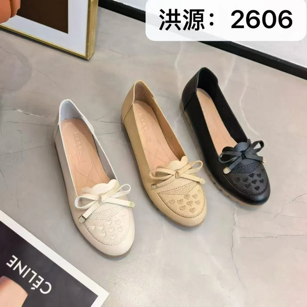 Women’s Heart Bow Flat Loafers 2606