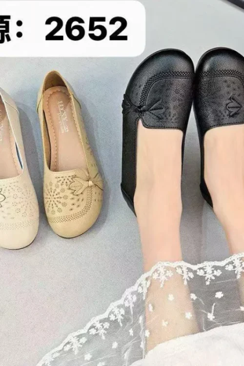 Women’s Laser Cut Sunburst Flat Loafers 2652