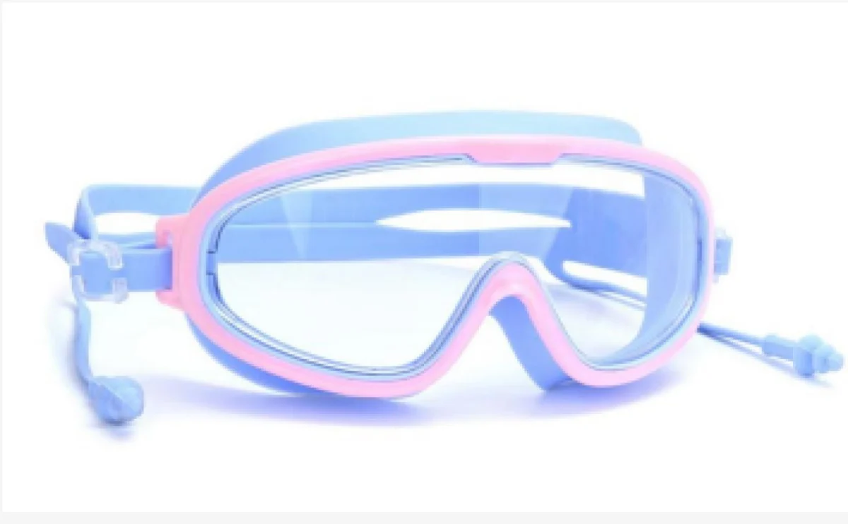Kids swim goggles Age 7+ PC lens silicone headband silicone eye mask SKU 2008
